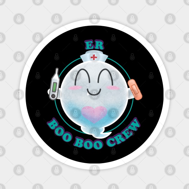 ER Boo Boo Crew Nursing Halloween Kawaii Ghost Nurse Costume Magnet by ZowPig Shirts